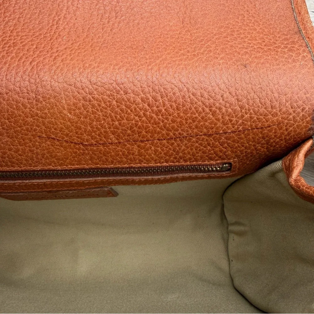 Vintage Polo Ralph Lauren‎ Pebbled Leather Messenger Crossbody Bag